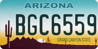 AZ license plate BGC6559