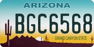 AZ license plate BGC6568