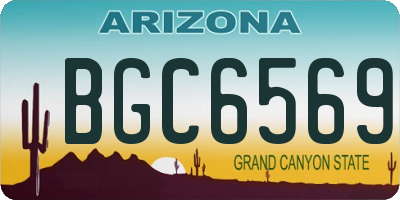 AZ license plate BGC6569