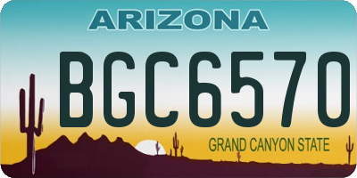 AZ license plate BGC6570