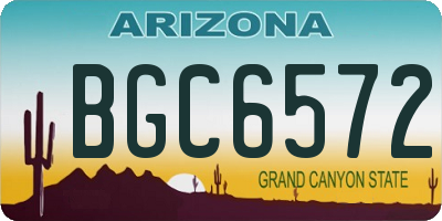 AZ license plate BGC6572