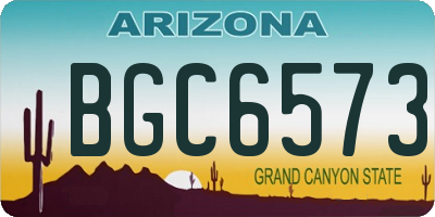 AZ license plate BGC6573