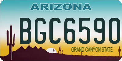 AZ license plate BGC6590