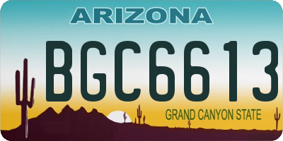 AZ license plate BGC6613