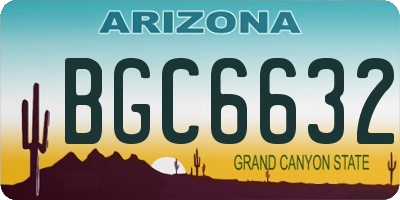AZ license plate BGC6632