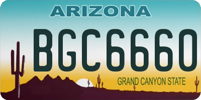 AZ license plate BGC6660