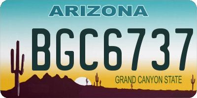 AZ license plate BGC6737