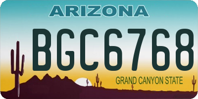 AZ license plate BGC6768