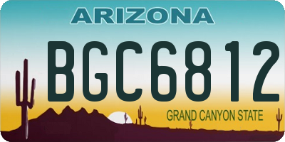AZ license plate BGC6812