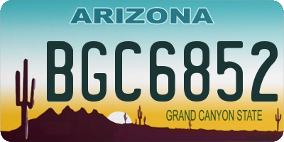 AZ license plate BGC6852