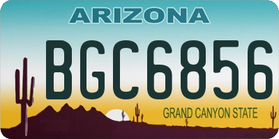 AZ license plate BGC6856