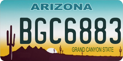 AZ license plate BGC6883