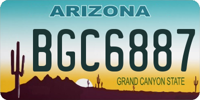 AZ license plate BGC6887