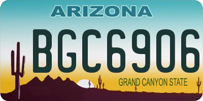 AZ license plate BGC6906