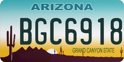 AZ license plate BGC6918