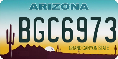 AZ license plate BGC6973