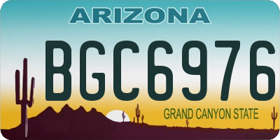 AZ license plate BGC6976