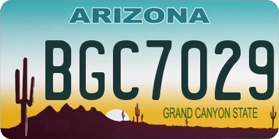 AZ license plate BGC7029