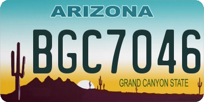 AZ license plate BGC7046