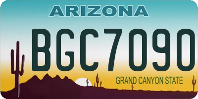 AZ license plate BGC7090