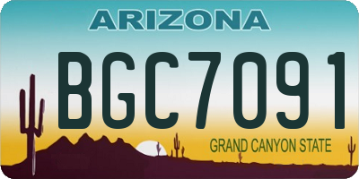 AZ license plate BGC7091