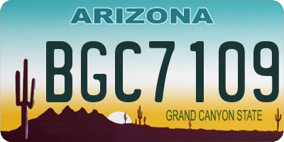 AZ license plate BGC7109