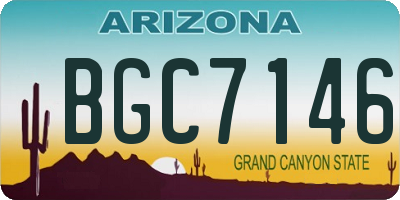 AZ license plate BGC7146