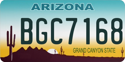 AZ license plate BGC7168