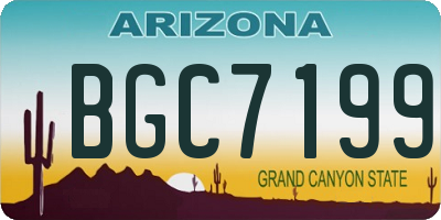 AZ license plate BGC7199