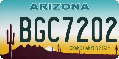 AZ license plate BGC7202