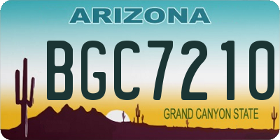 AZ license plate BGC7210