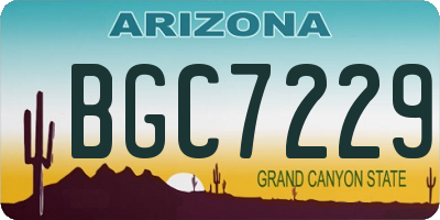 AZ license plate BGC7229