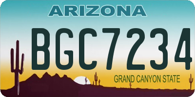 AZ license plate BGC7234