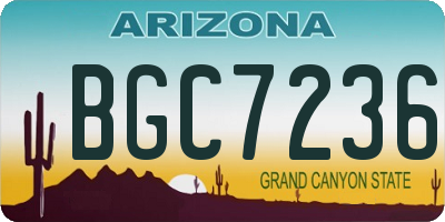 AZ license plate BGC7236