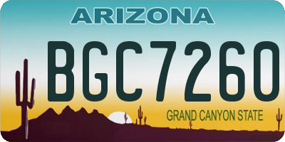 AZ license plate BGC7260