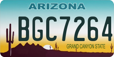 AZ license plate BGC7264