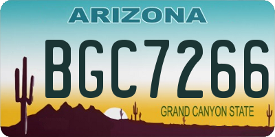 AZ license plate BGC7266