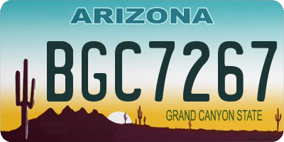 AZ license plate BGC7267