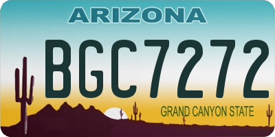 AZ license plate BGC7272