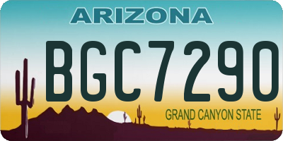 AZ license plate BGC7290