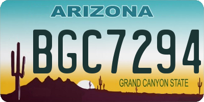 AZ license plate BGC7294