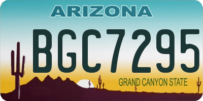 AZ license plate BGC7295