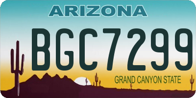 AZ license plate BGC7299