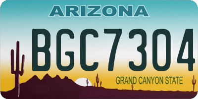 AZ license plate BGC7304