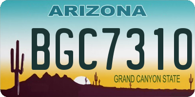 AZ license plate BGC7310