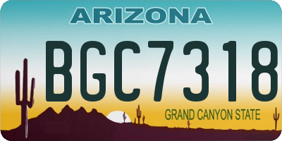AZ license plate BGC7318