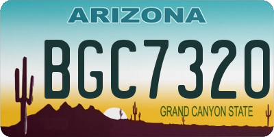 AZ license plate BGC7320