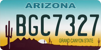 AZ license plate BGC7327