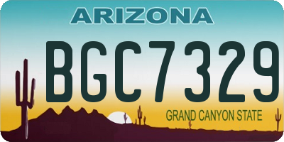 AZ license plate BGC7329