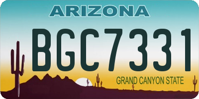 AZ license plate BGC7331